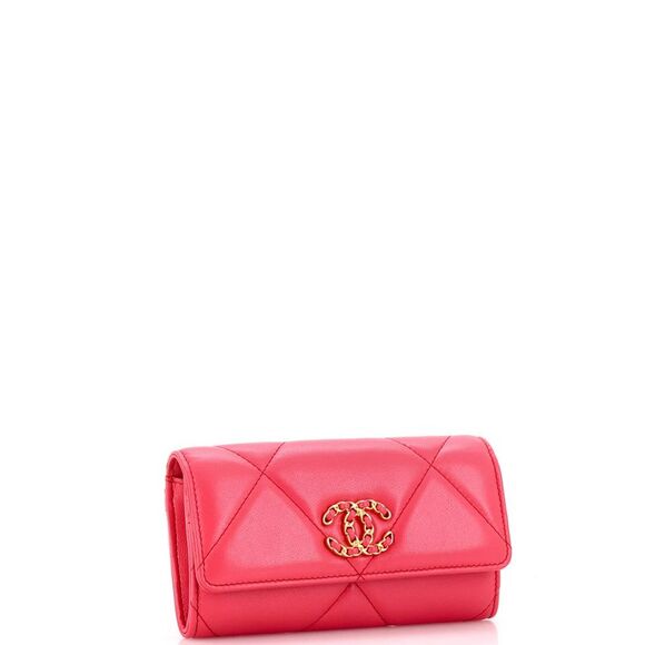 Chanel 19 Flap Wallet Quilted Lambskin Small Pink - Picture 3 of 7